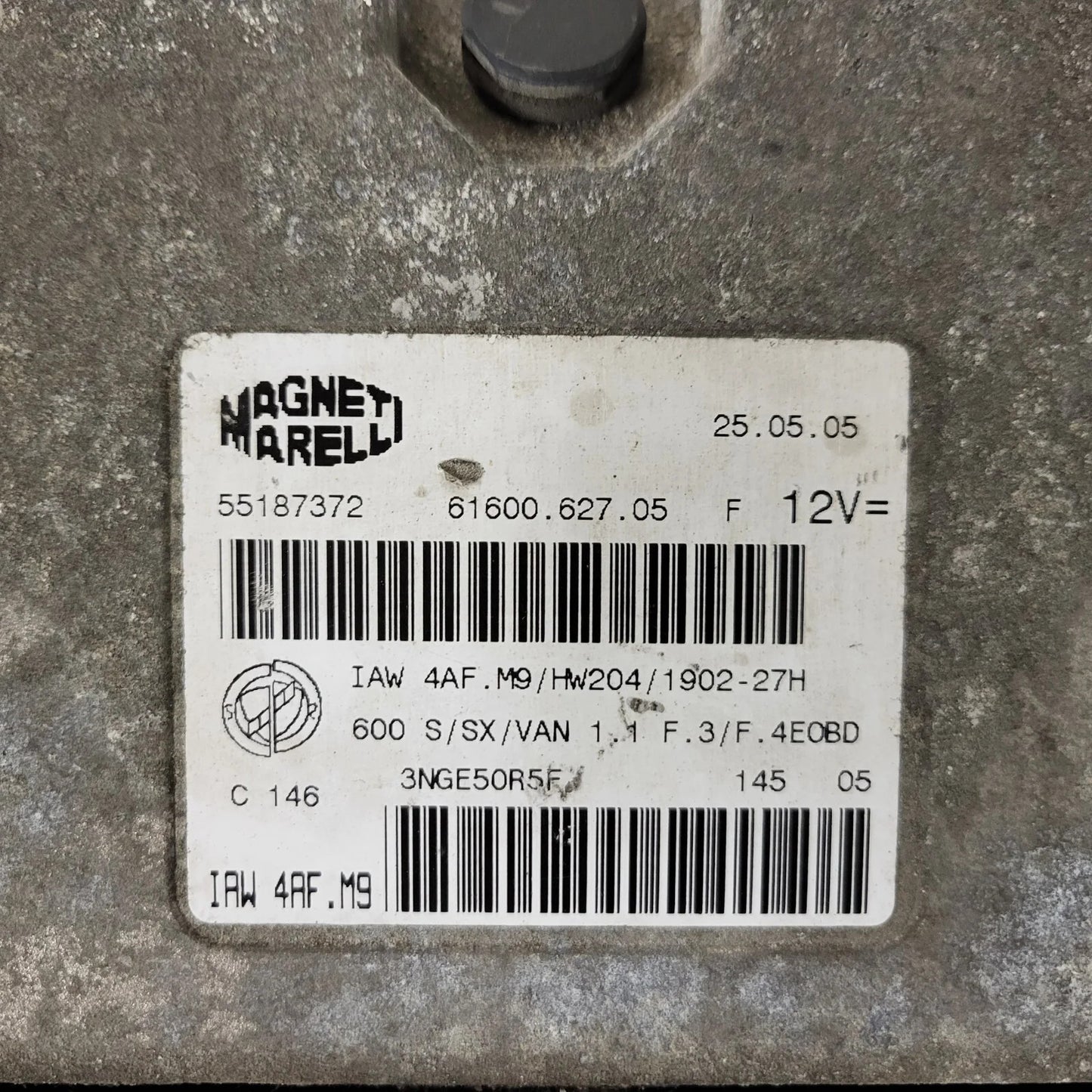 Fiat Seicento 600 ECU / 55187372 / IAW 4AF.M9 / 61600.627.05 / MAGNETI MARELLI