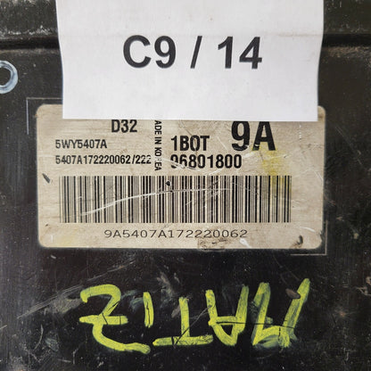 CHEVROLET MATIZ  ECU / 96801800 / 5WY5407A / 1BOT / 9A / D32