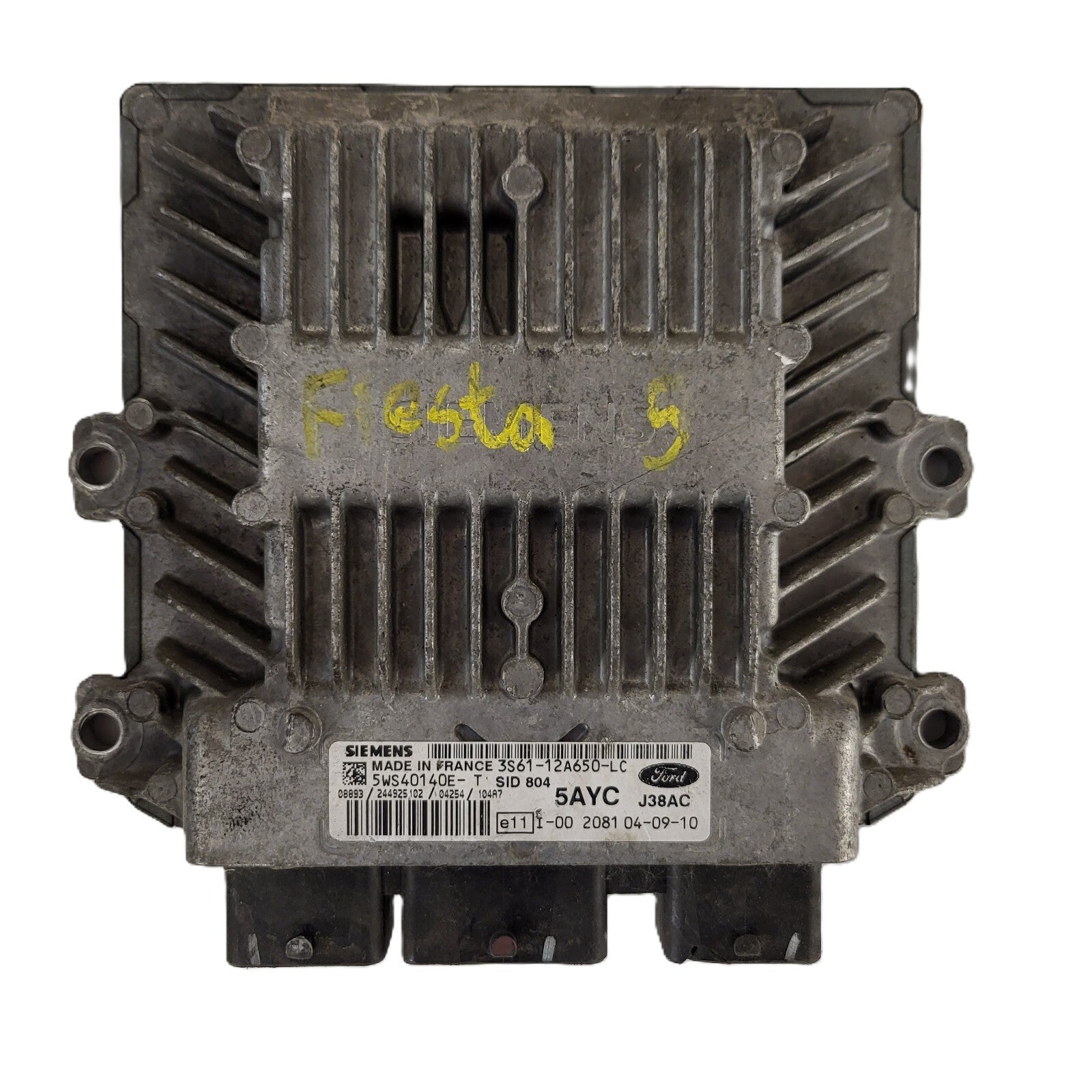 FORD FIESTA ECU / 3S61-12A650-LC / 5WS40140E-T / 5AYC / SID804 / J38A SIEMENS