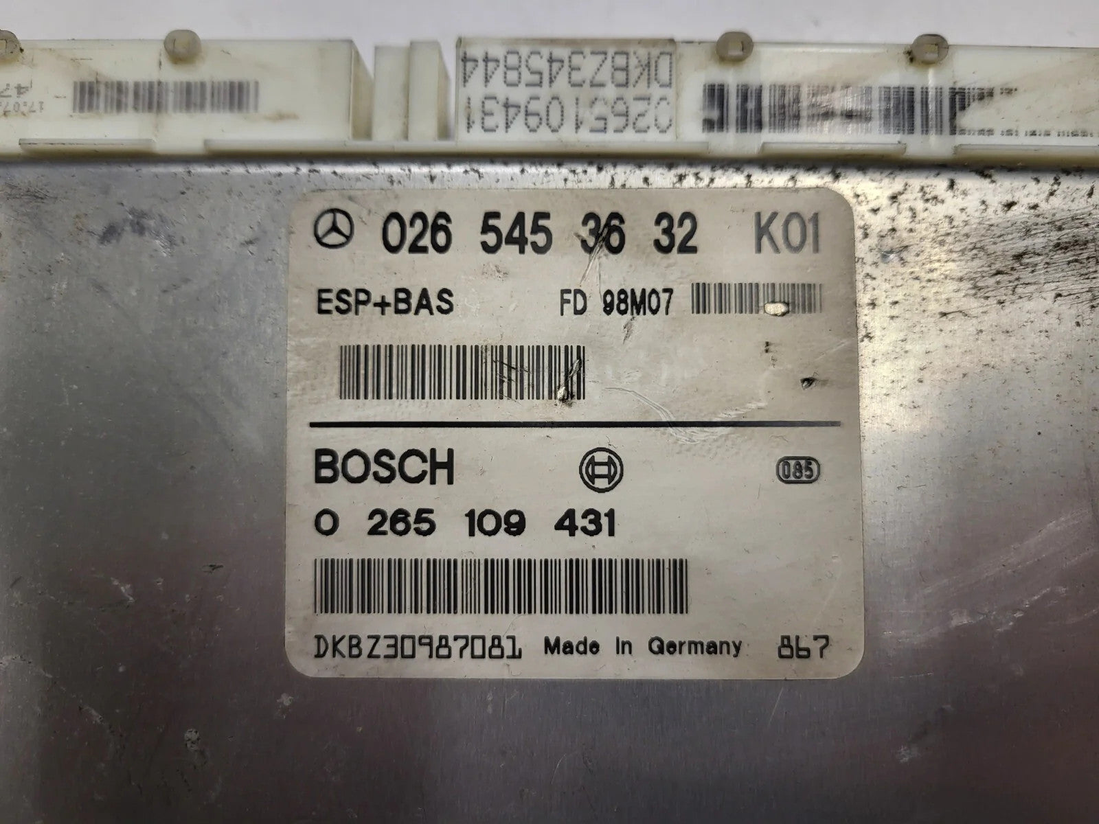 MERCDES BENZ ECU / 0265453632 / 0265109431 / BOSCH / ESP HBA