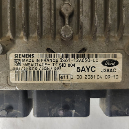 FORD FIESTA ECU / 3S61-12A650-LC / 5WS40140E-T / 5AYC / SID804 / J38A SIEMENS