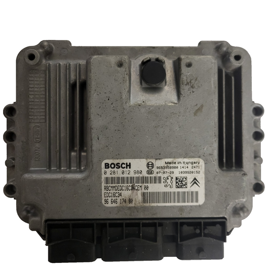 CITROEN C4 PICASSO 1.6 HDI ECU / 0281012980 / EDC16C34 / 9664617480 / BOSCH