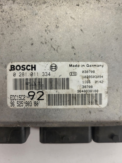Peugeot Citroen ECU / 0281011334/ 9652590380 / EDC15C2 / BOSCH