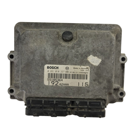 Fiat Stilo 1.9 JTD ECU / 0281010337 / 55182953 / 19242YBA / BOSCH