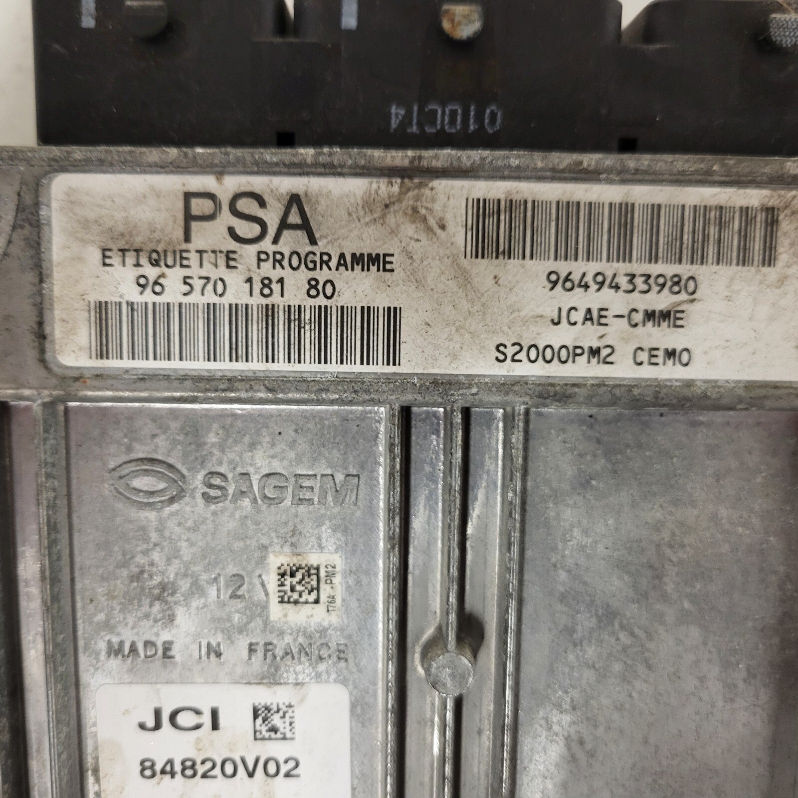 CITROEN C3 ECU / 9657018180 / 9649433980 / 21585170-8A / JCAE-CMME / SAGEM