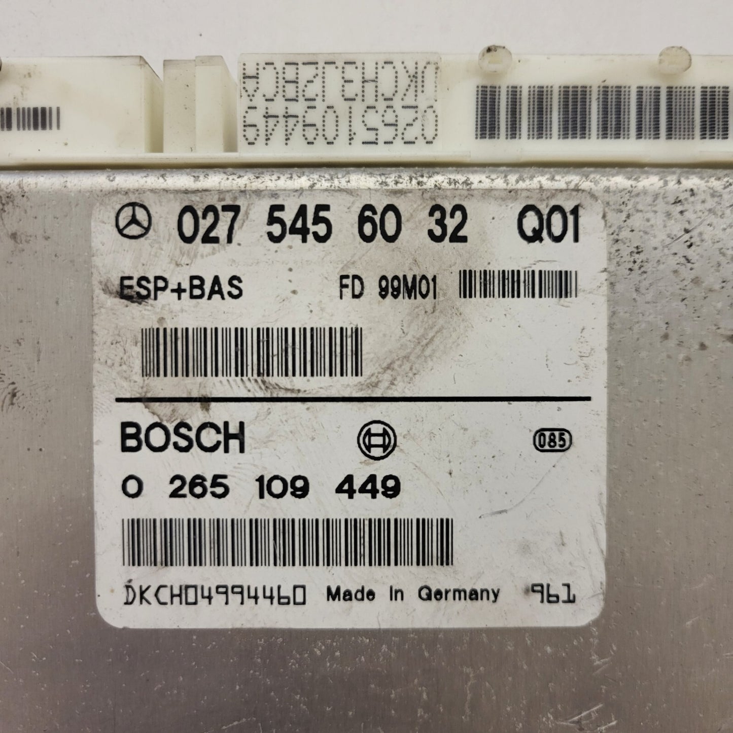 Mercedes a class ecu / 0265109449 / 0275456032 / BOSCH