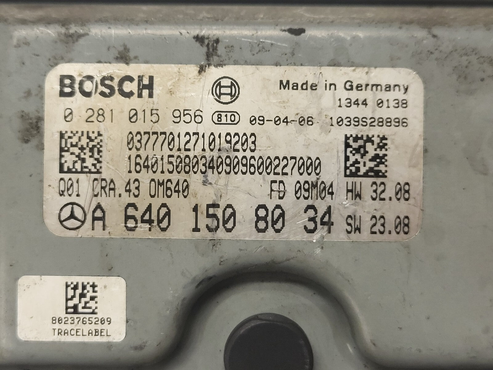 MERCEDES W169 W245  ECU / 0281015956 / A6401508034 / BOSCH