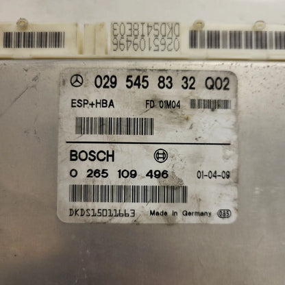 Mercedes a class ecu / 0295458332 / 0265109496 / bosch