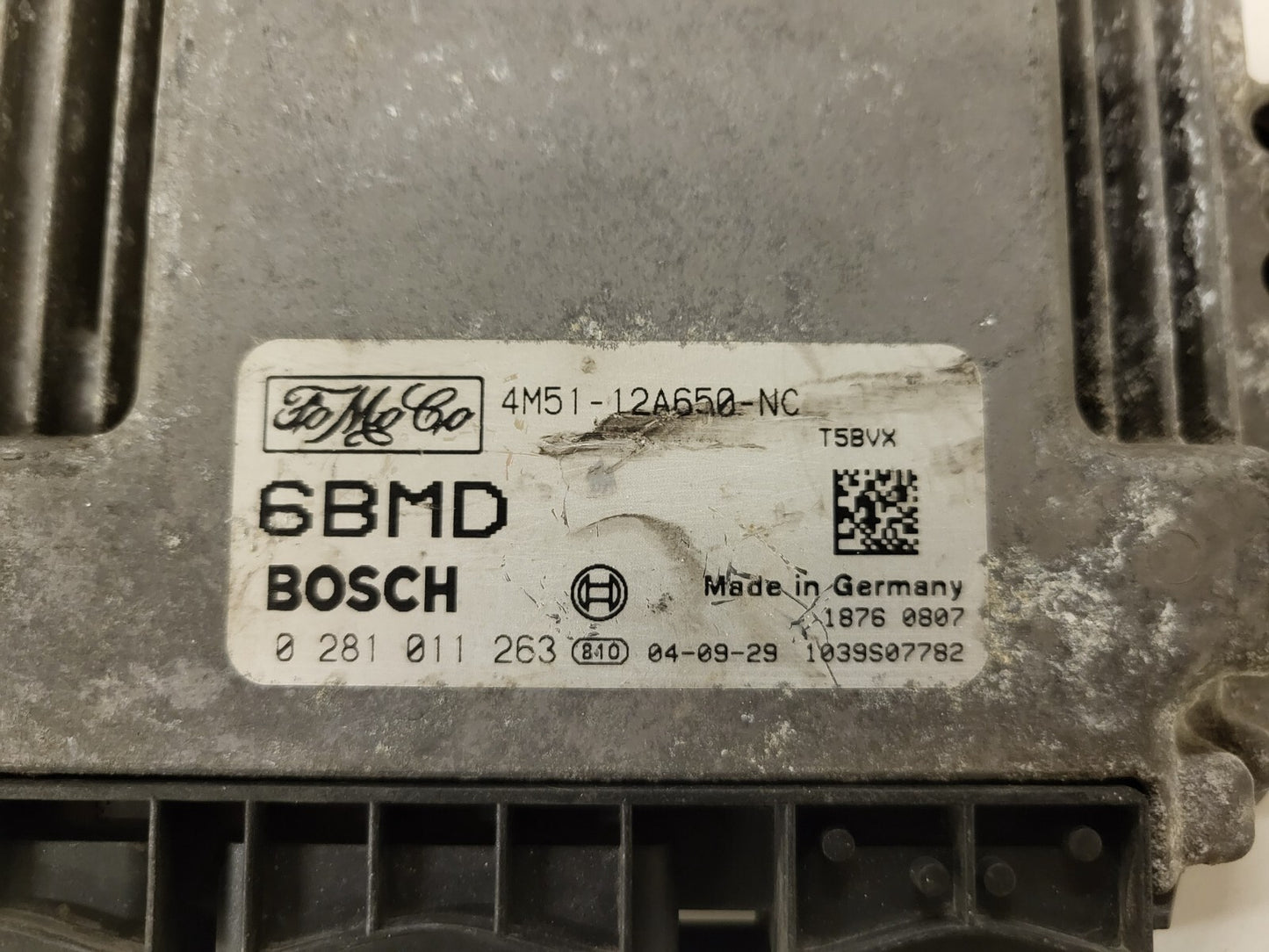FORD FOCUS CMAX ECU / 0281011263 / 4M51-12A650-NC / 6BMD / 4M5112A650NC / BOSCH