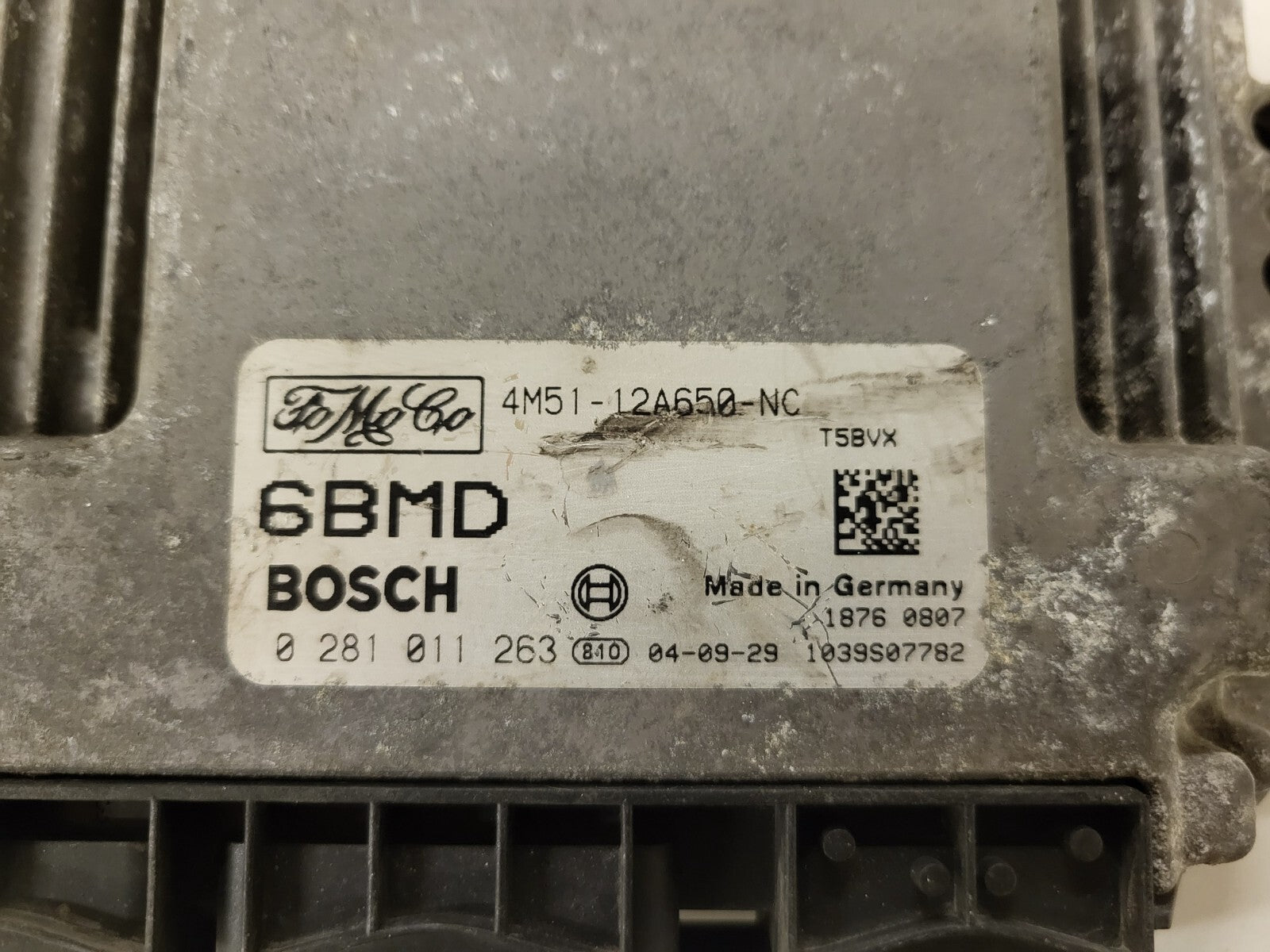 FORD FOCUS CMAX ECU / 0281011263 / 4M51-12A650-NC / 6BMD / 4M5112A650NC / BOSCH