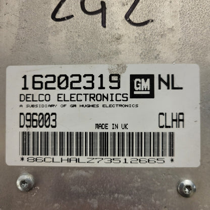 Opel ECU / 16202319 / CLHA / D96003 / DELCO