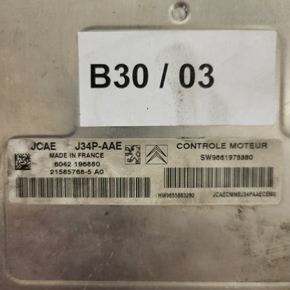 PEUGEOT CITROEN ECU / J34P-AAE / 21585768-5 / 21585768-5A0 / 9661978880 / 965588