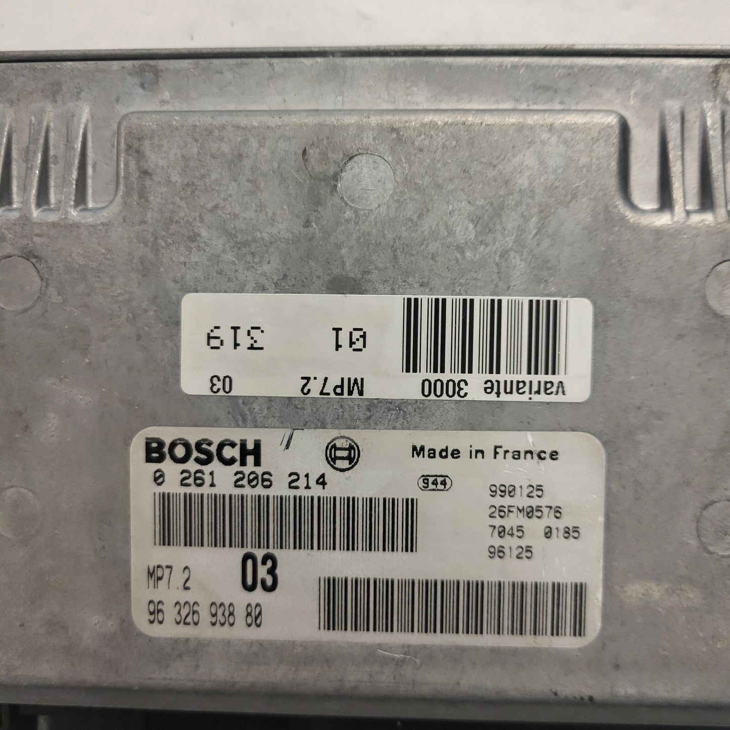 PEUGEOT 306 CITROEN XSARA ECU / 0261206214 / 9632693880 / MP7.2 / BOSCH