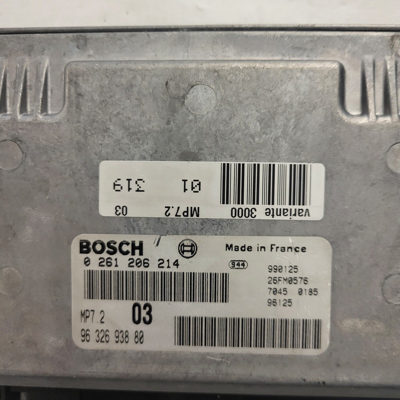 PEUGEOT 306 CITROEN XSARA ECU / 0261206214 / 9632693880 / MP7.2 / BOSCH
