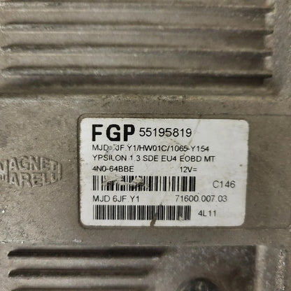 LANCIA Y 1.3 ECU / 55195819 / MJD 6JF.Y1 / HW01C / 71600.007.03 MAGNETI MARELLI