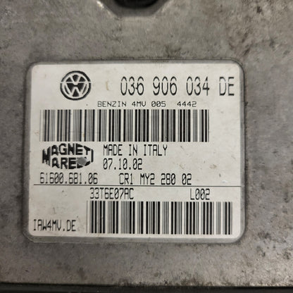 VW POLO 6R ECU / 036906034DE / IAW4MV.DE / IAW 4MV.DE / 61600.681.06
