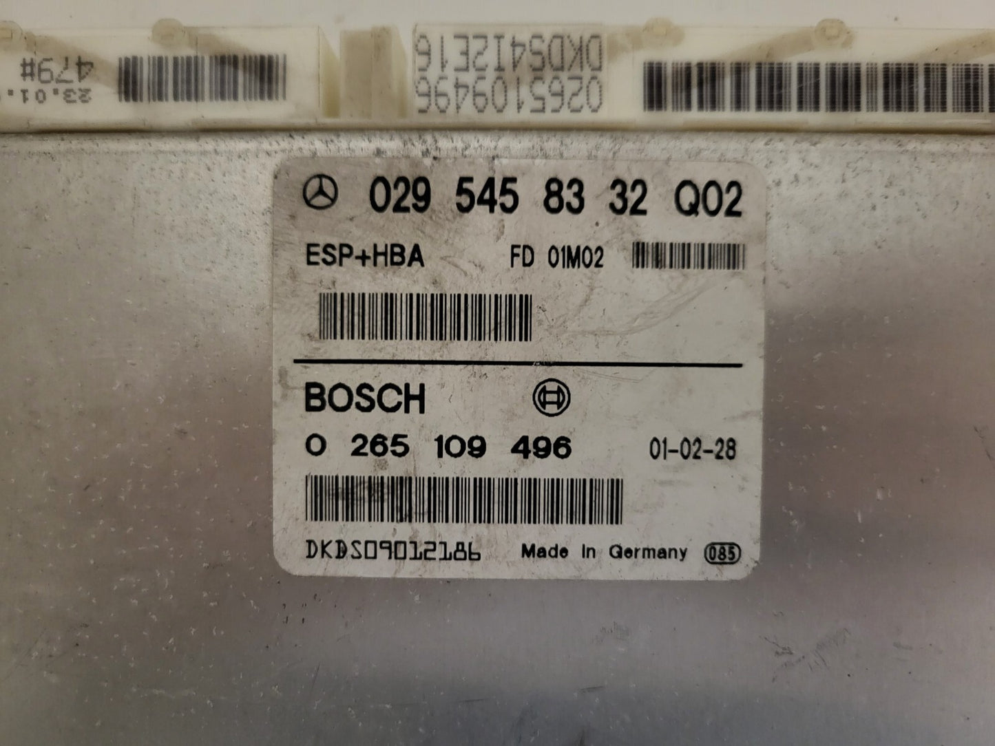Mercedes a class ecu / 0295458332 / 0265109496 / BOSCH