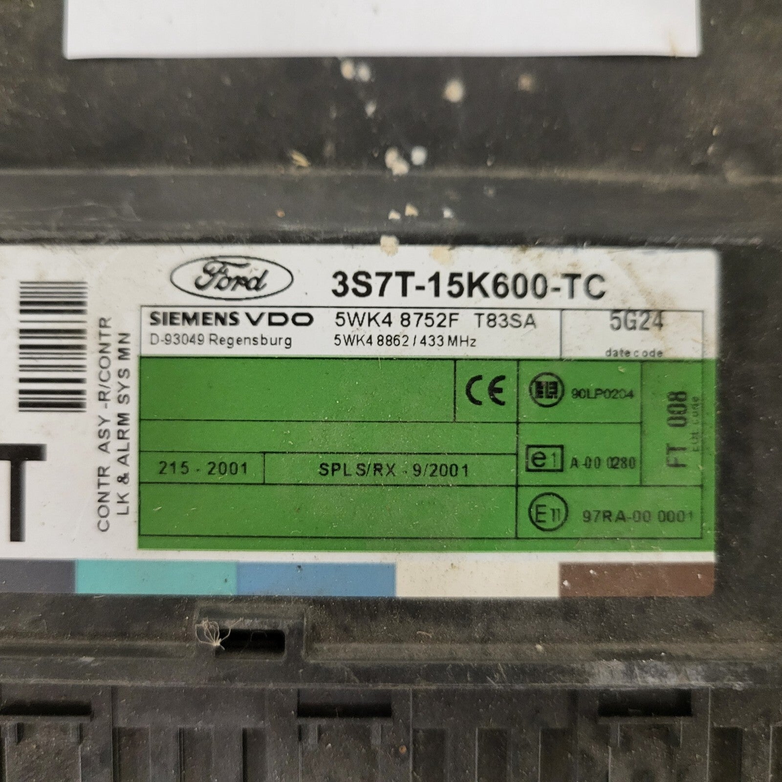 Ford ECU MODULE / 3S7T-15K600-SC / 5WK4 8751E T83SA / SIEMENS