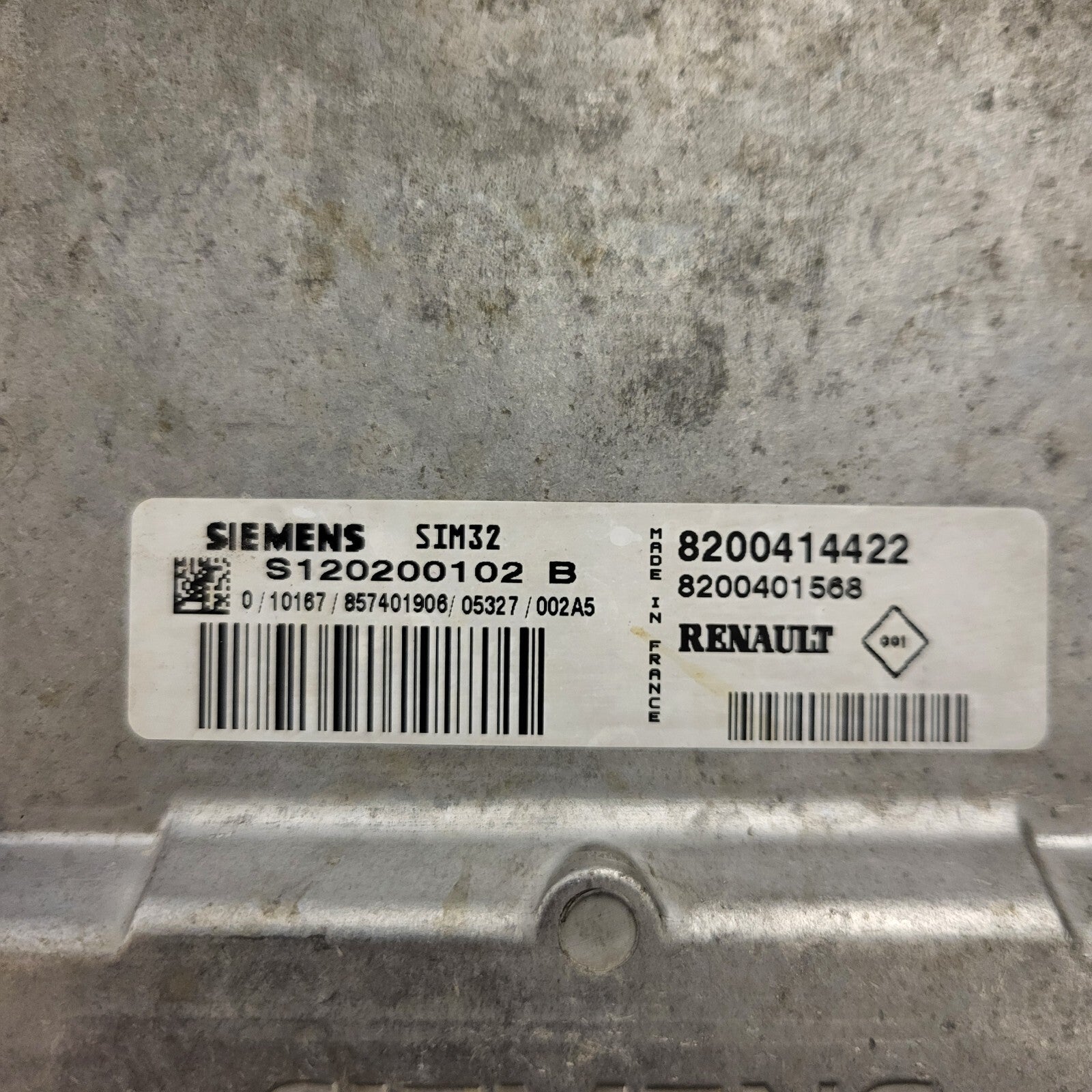RENAULT MODUS ECU / S120200102 / S120200102B / SIM 32 / 8200414422 / 8200401568 