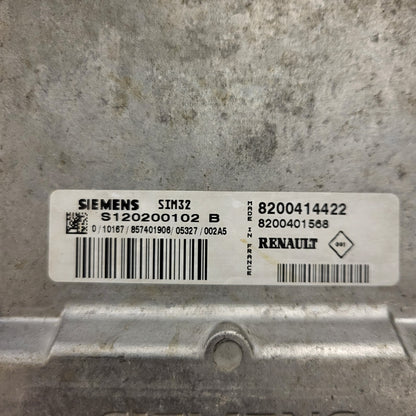 RENAULT MODUS ECU / S120200102 / S120200102B / SIM 32 / 8200414422 / 8200401568 