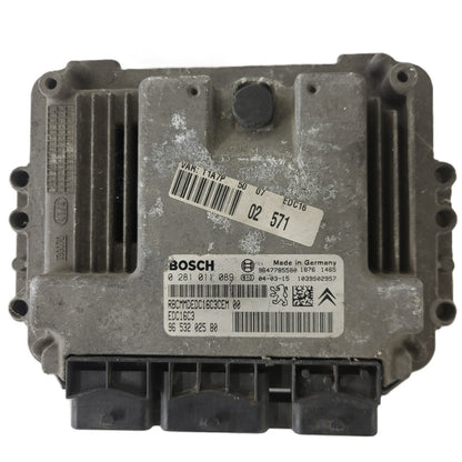 PEUGEOT 206 ECU / 0281011089 / EDC16C3 / 9653202580 / 9647785580 / BOSCH