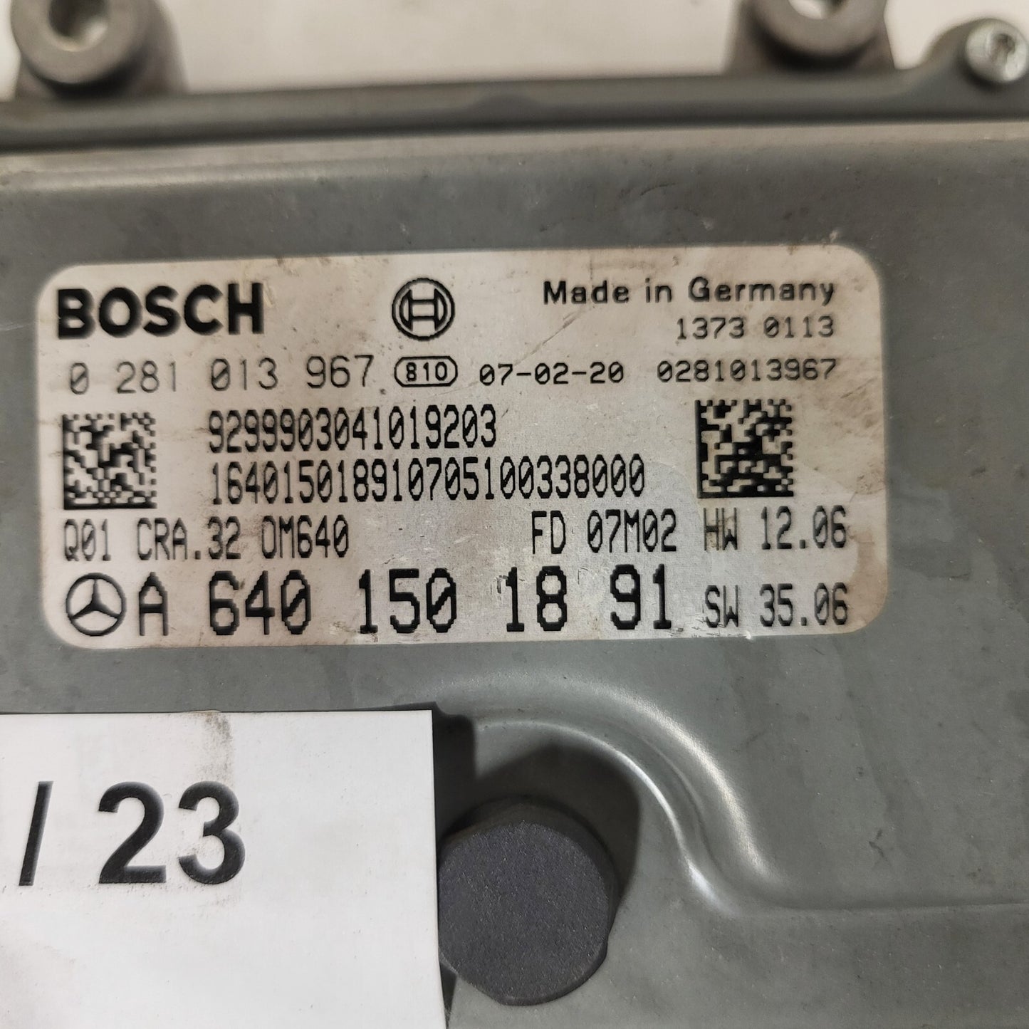 MERCEDES ECU / 0281013967 / A6401501891 / CRA.32 / OM640 / BOSCH