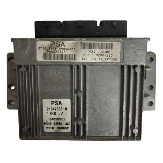 PEUGEOT CITROEN ECU / 9646573080 / 9644674980 / 84820V02 / HOMS2000-1 / SAGEM