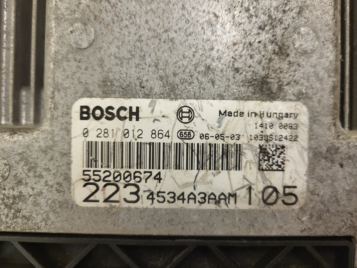 FIAT DOBLO ECU / 0281012864 / 55200674 / 2234534A3AAM / BOSCH