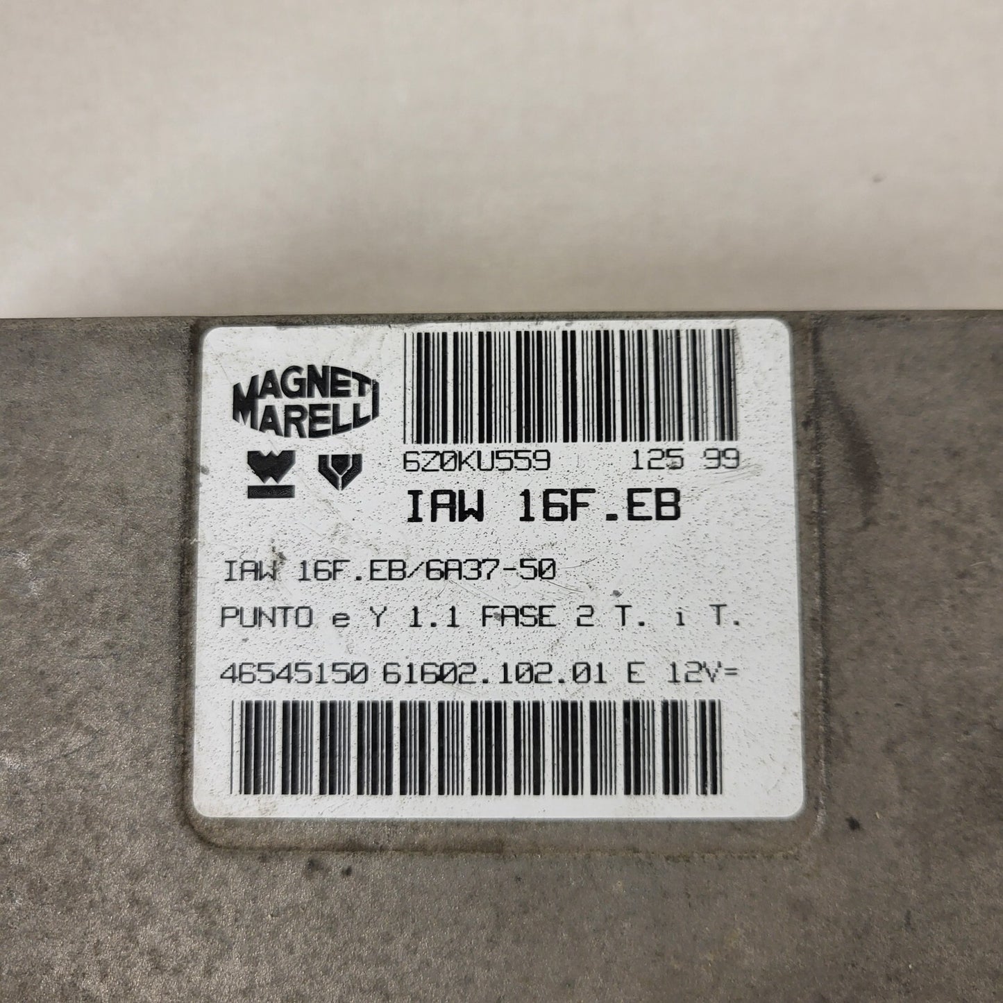 FIAT PUNTO LANCIA Y ECU / IAW 16F.EB / 46545150 / 61602.102.01 / MAGNETI MARELLI