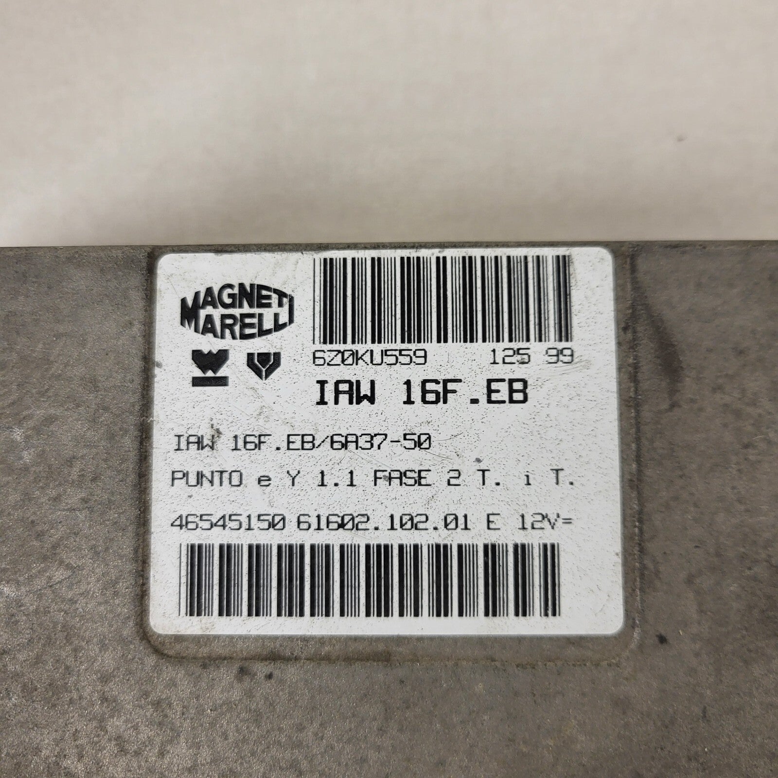 FIAT PUNTO LANCIA Y ECU / IAW 16F.EB / 46545150 / 61602.102.01 / MAGNETI MARELLI