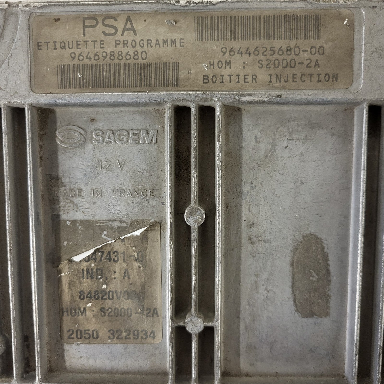 Peugeot Citroen ECU / 9646988680 / 9644625680-00 / 21647431-0 / SAGEM