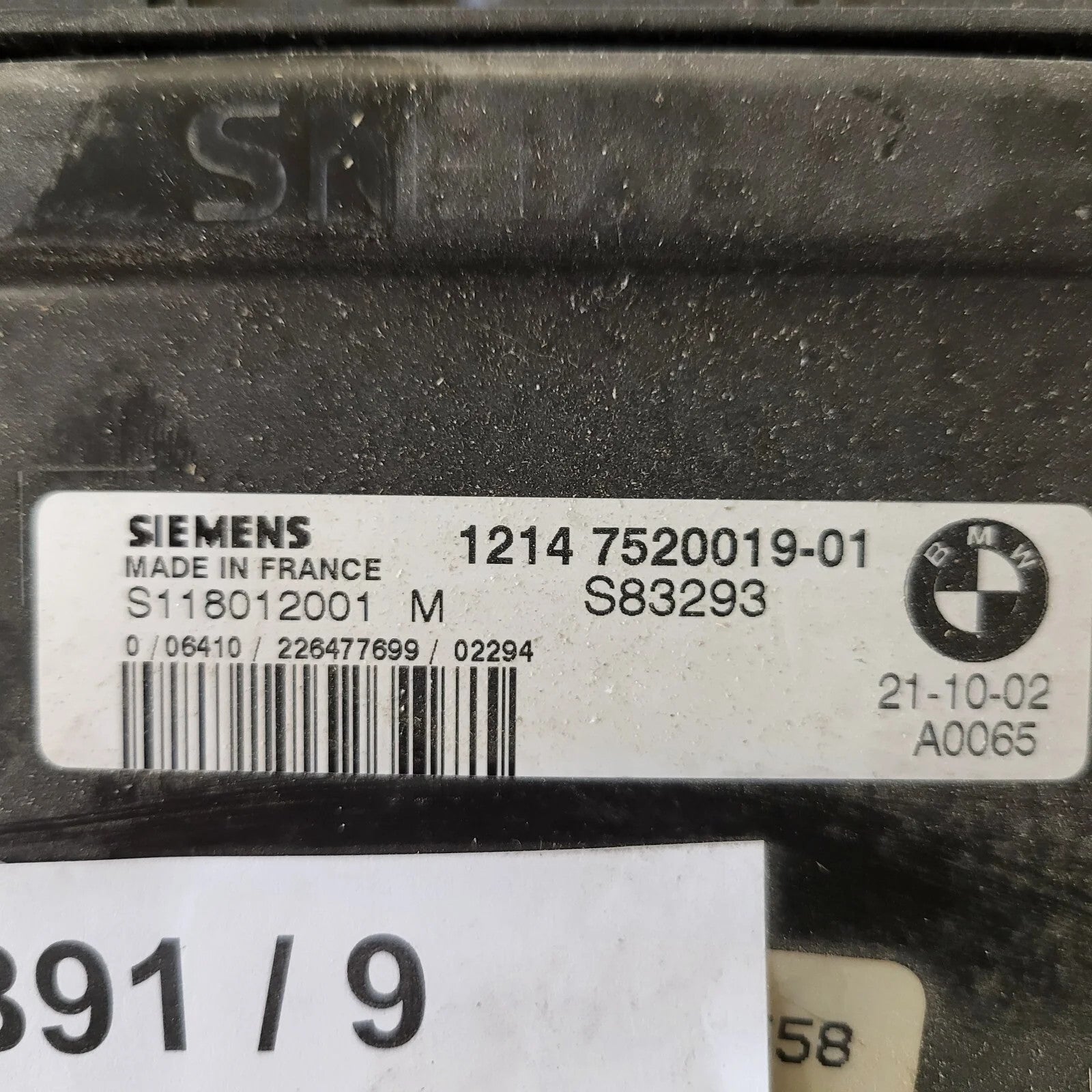 MINI COOPER ECU / S118012001M / 1214752001901 / SIEMENS