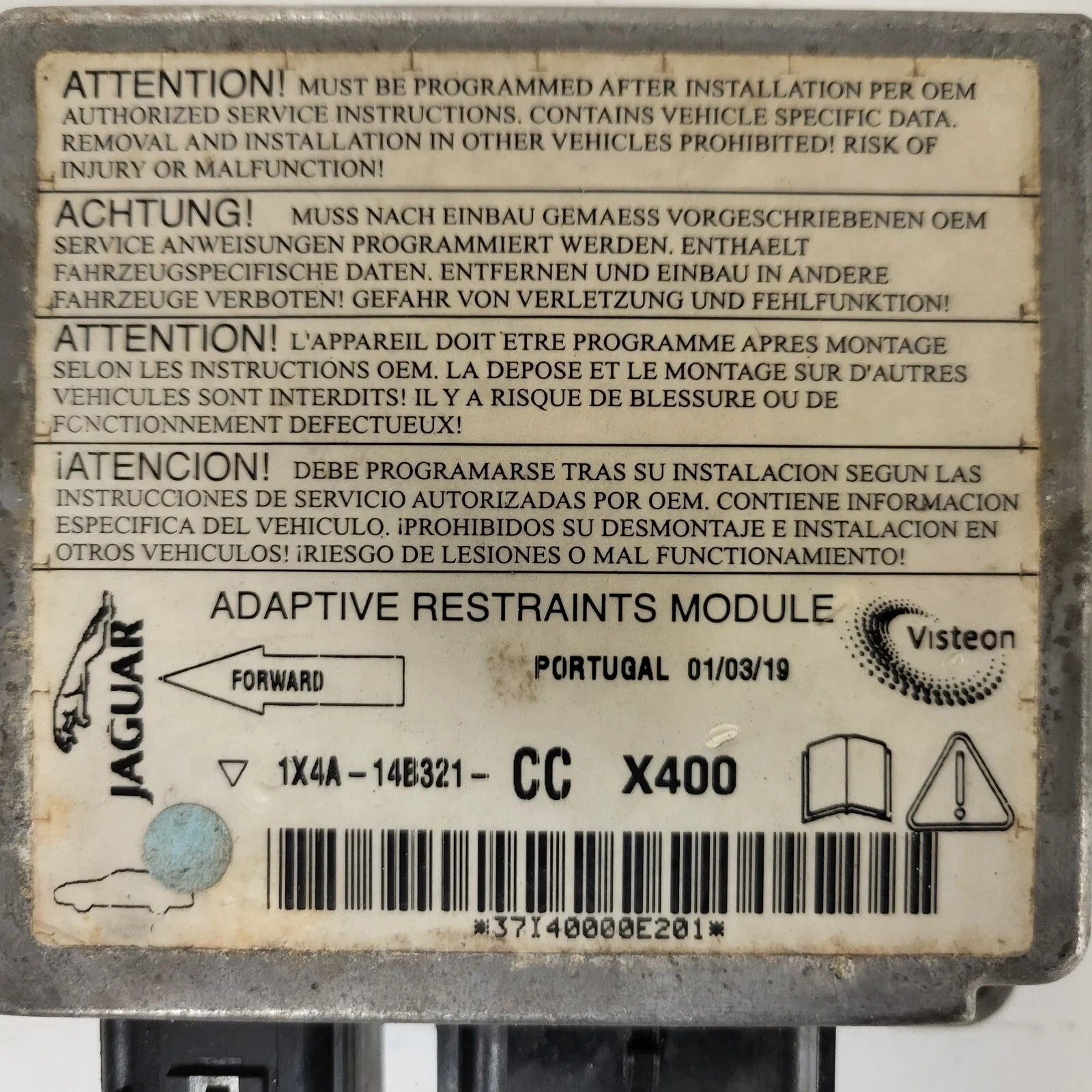 JAGUAR X-TYPE / 1X4A-14B321-CC / AIRBAG MODULE CENTRALINA ECU