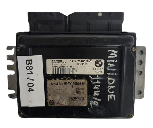 MINI COOPER 1.6 ECU / S118012001L / 1214752001901 / SIEMENS