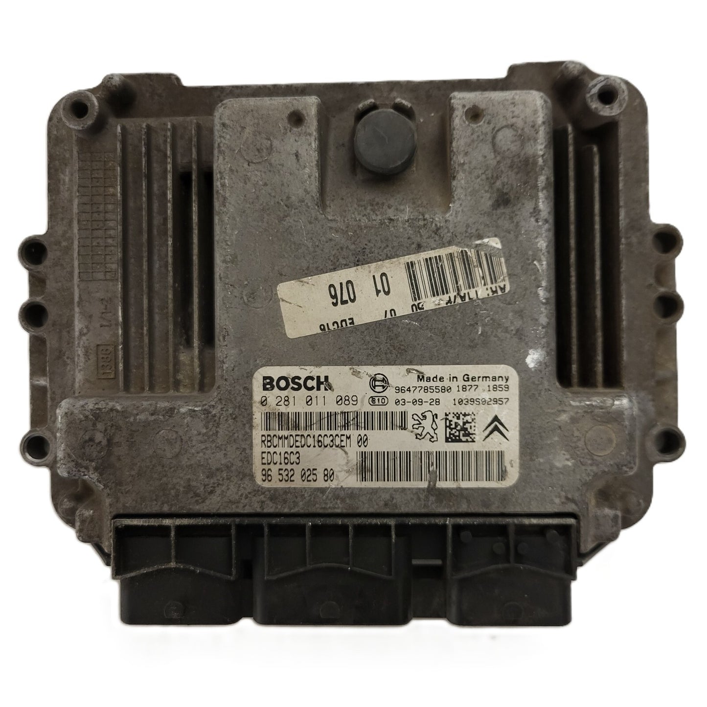 PEUGEOT 206 ECU / 0281011089 / EDC16C3 / 9653202580 / 9647785580 / BOSCH