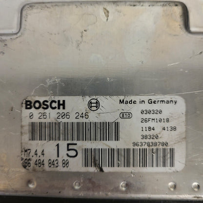 Peugeot Citroen ECU / 0261206246 / M7.4.4 / 9648484380 / BOSCH