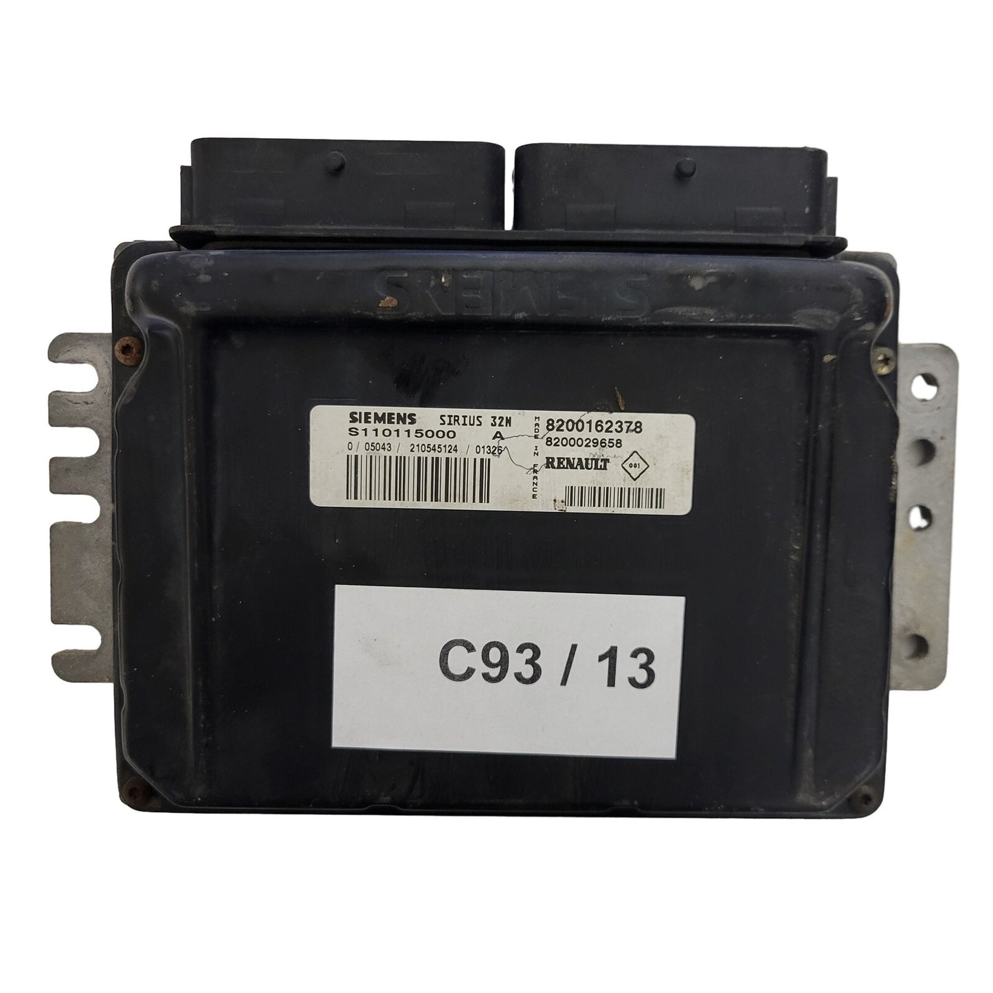 RENAULT CLIO ECU / S110115000A / 8200162378 / 8200029658 / SIRIUS 32N / SIEMENS