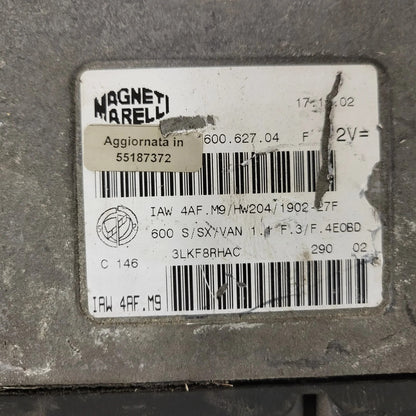 Fiat Seicento 600 ECU / 55187372 / IAW 4AF.M9 / 61600.627.05 / MAGNETI MARELLI