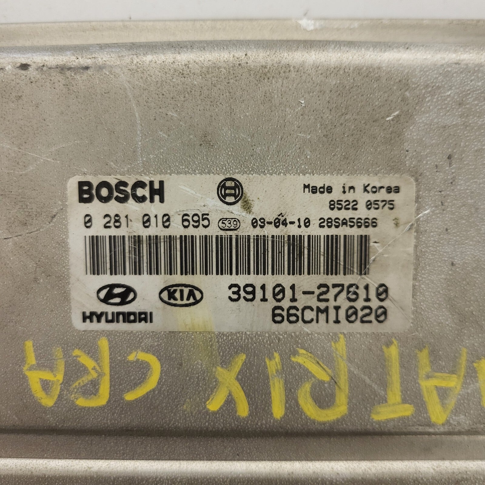 HYUNDAI MATRIX ECU / 0281010695 / 39101-27610 / 66CMI020 / BOSCH
