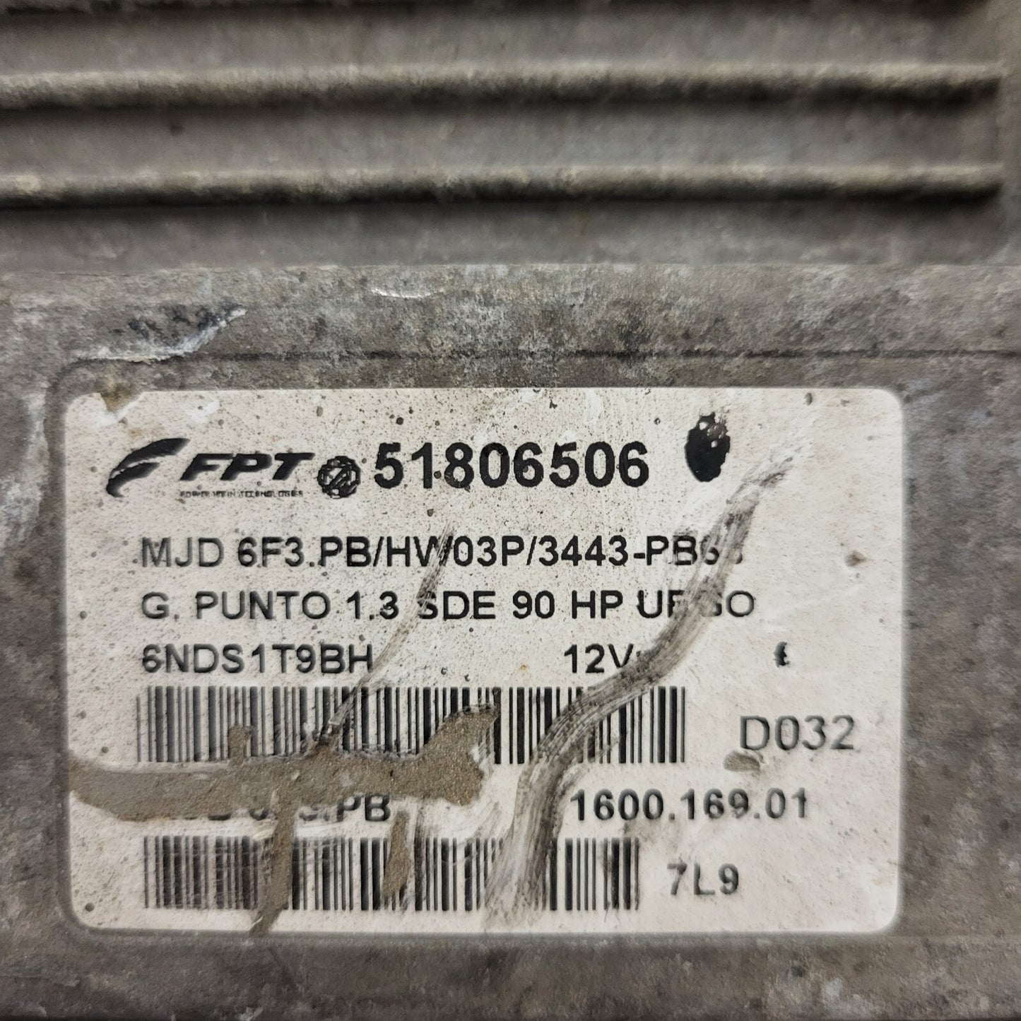 FIAT GRANDE PUNTO ECU / 51806506 / MJD 6F3.PB / HW03P / FPT