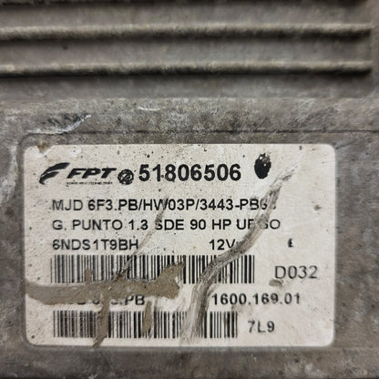 FIAT GRANDE PUNTO ECU / 51806506 / MJD 6F3.PB / HW03P / FPT