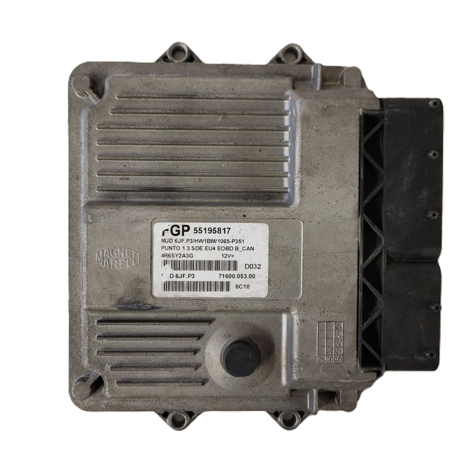 FIAT PUNTO ECU / MJD 6JF.P3 / 55195817 / HW1BM / 71600.053.00 / MAGNETI MARELLI