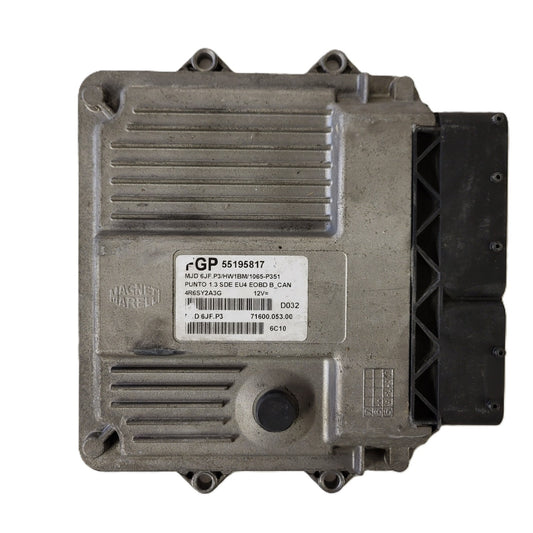 FIAT PUNTO ECU / MJD 6JF.P3 / 55195817 / HW1BM / 71600.053.00 / MAGNETI MARELLI