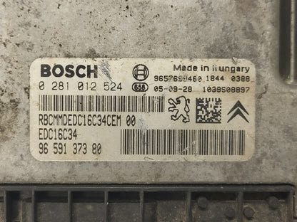 PEUGEOT CITROEN ECU / 0281012524 / 9659137380 / EDC16C34 / BOSCH
