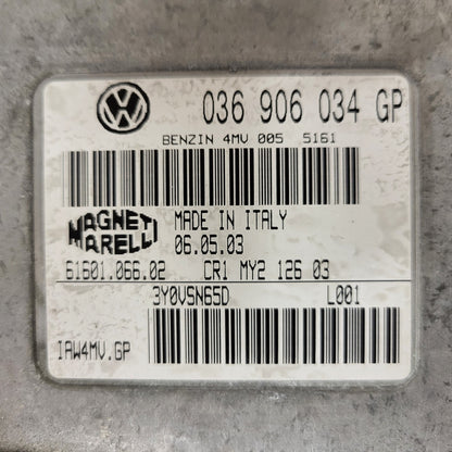 VW AUDI SEAT ŠKODA ECU / 036906034GP / IAW 4MV.GP / 61601.066.02