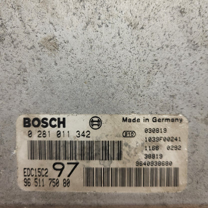PEUGEOT CITROEN FIAT SCUDO ECU BOSCH / 0281011342 / 9651175080 / EDC15C2