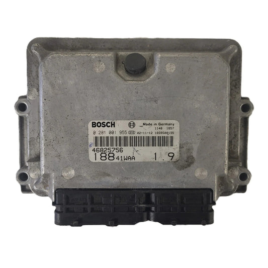 Fiat Punto 188 1.9 JTD ECU / 0281001955 / 46825756 / BOSCH
