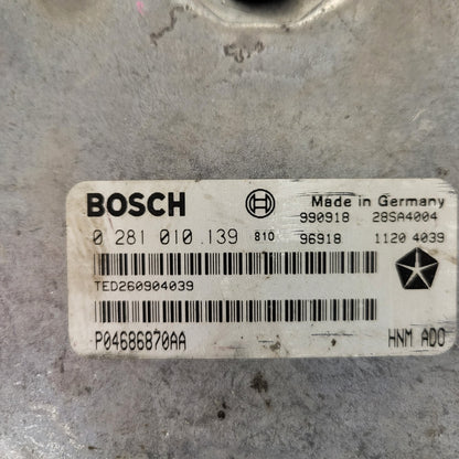 CHRYSLER VOYAGER ECU / 0281010139 / P04686870AA / BOSCH