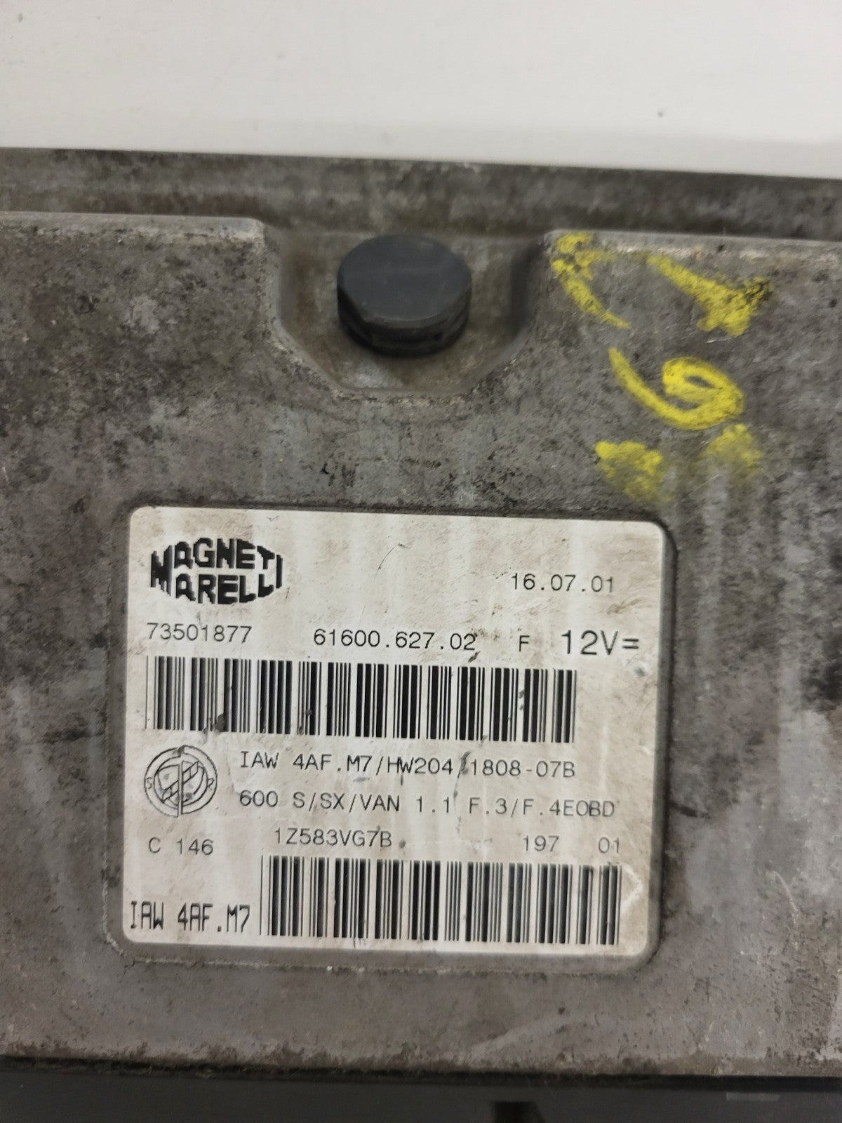 Fiat 600 1.1 ECU / IAW 4AF.M7 / 73501877 / HW204 / 61600.627.02