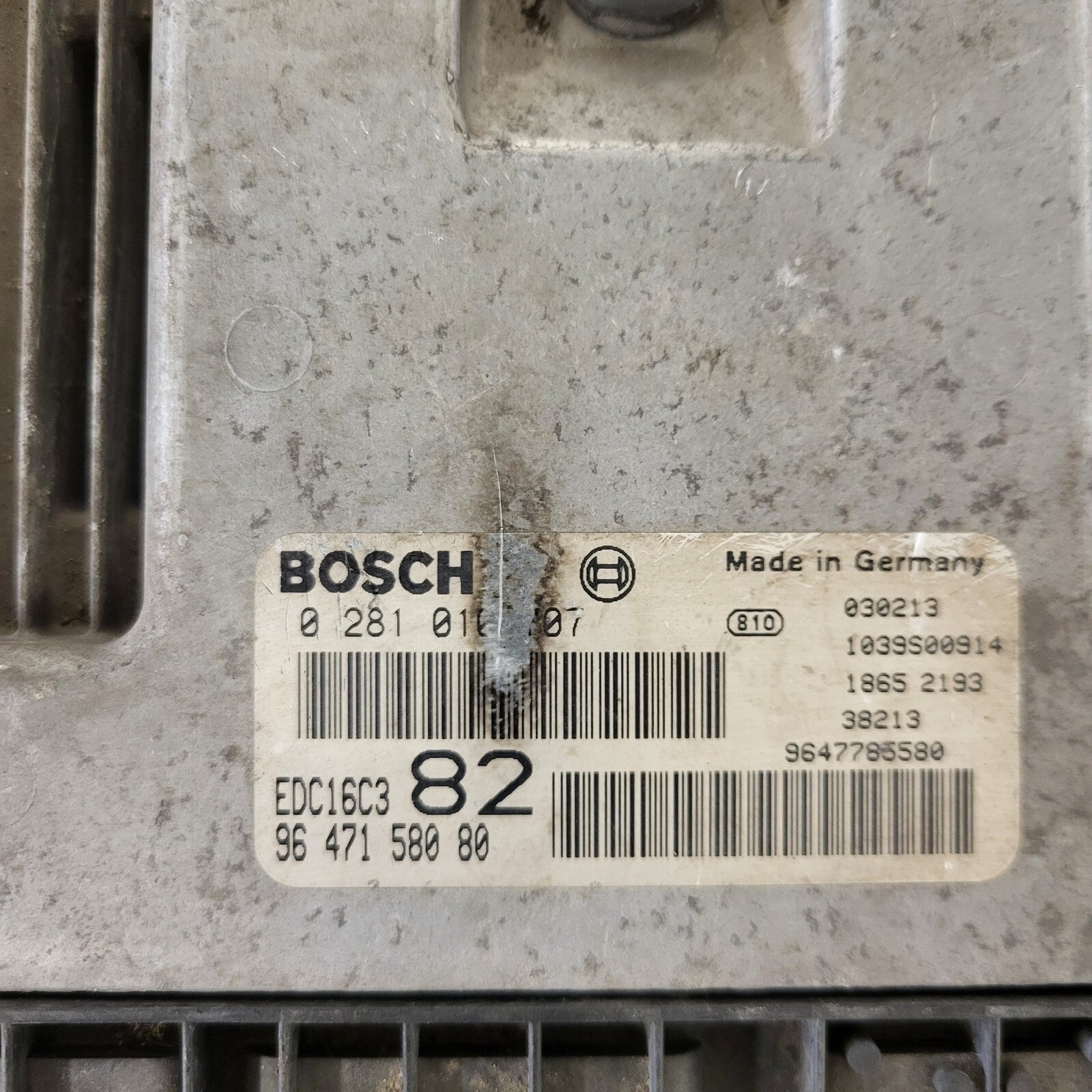 PEUGEOT CITROEN ECU / 0281010707 / 9647158080 / 9647785580 / EDC16C3 / BOSCH